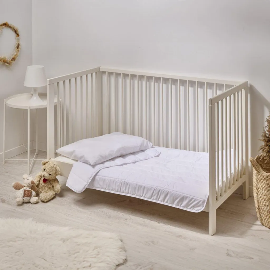 Couette 75x120cm pour Lit Bébé - Bleu Câlin Lavable 95° - 2