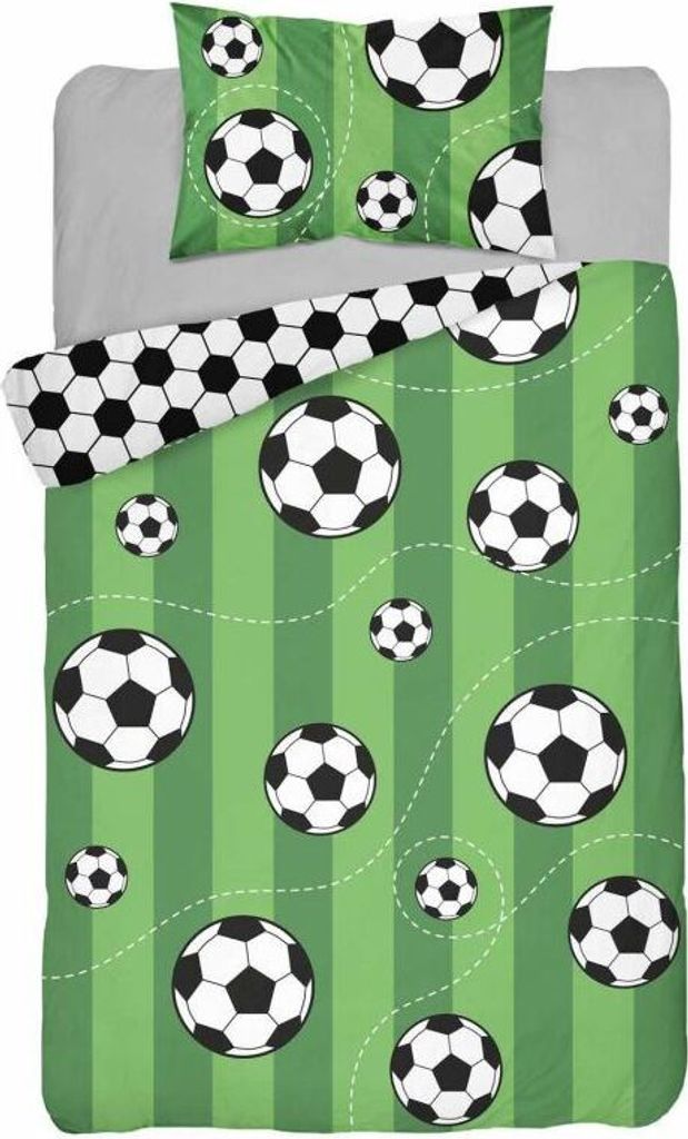 DETEXPOL Pościel do łóżeczka Football Bawełna, 100/135, Zdjęcie produktu 