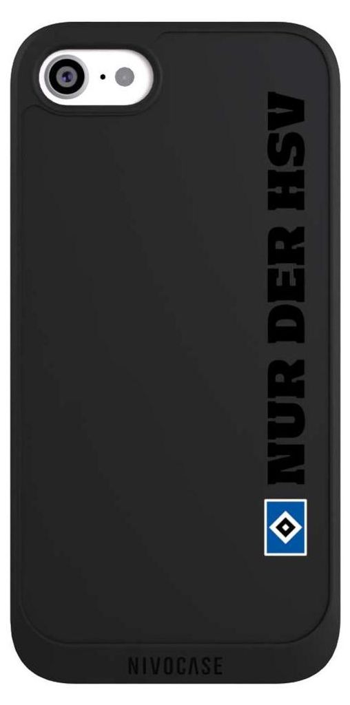 NIVOCASE Handyhülle für Apple iPhone SE (2020) Hülle NIVOpure Case Schwarz HSV Hamburger SV transparent