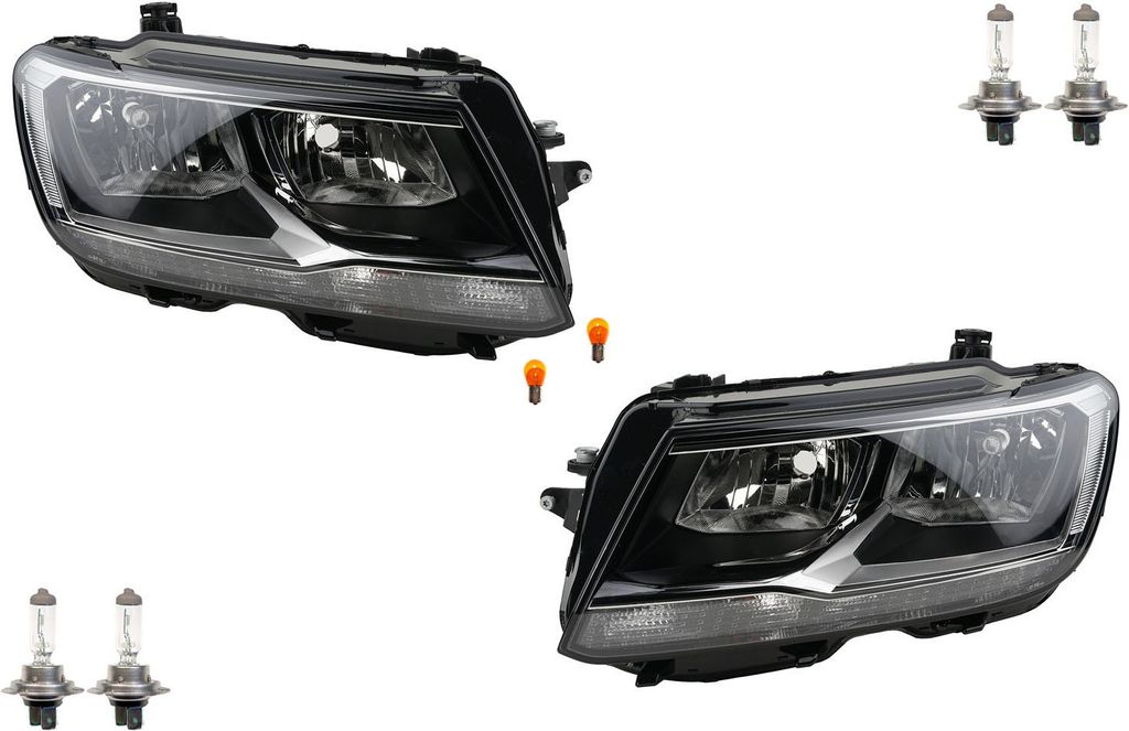 Johns, Scheinwerfer Halogen passend für VW Tiguan AD 01/2016- Leuchtmittel Set Links Re 5NB941005B 5NB941006B