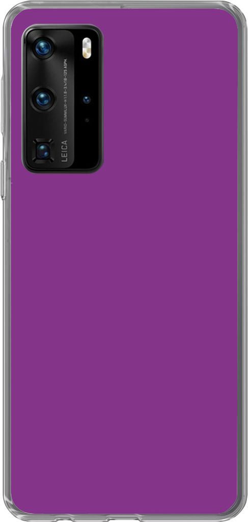 MuchoWow Handyhülle Schutzhülle Hülle für Telefoonhoesje Huawei P40 Pro Lila - Farben - Unifarben Silikon Softcase Handy Hülle - Schutz
