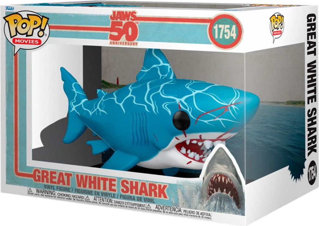 Funko Pop! Super Jaws - Figurki Winylowa Rekin Wielki Biały Immagine del prodotto 
