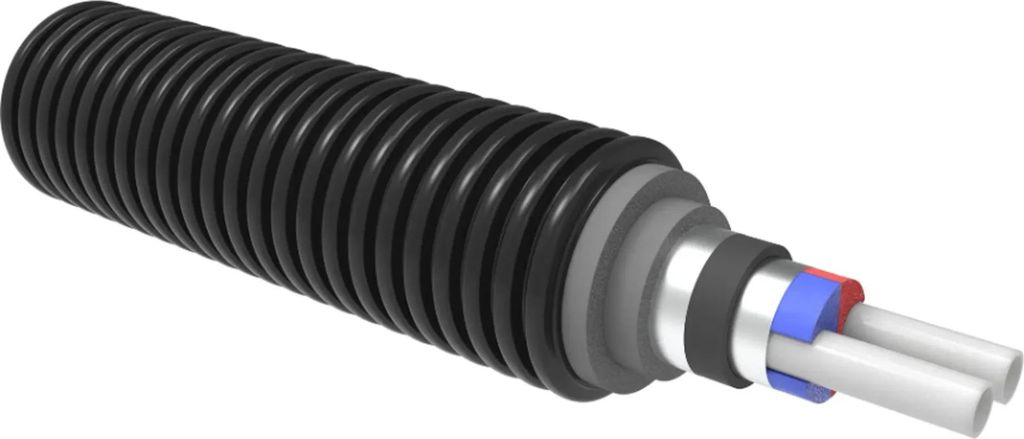 UPONOR Ecoflex VIP Thermo Twin, 2x25x2,3/140, Bund mit 1m, 1 Stk.