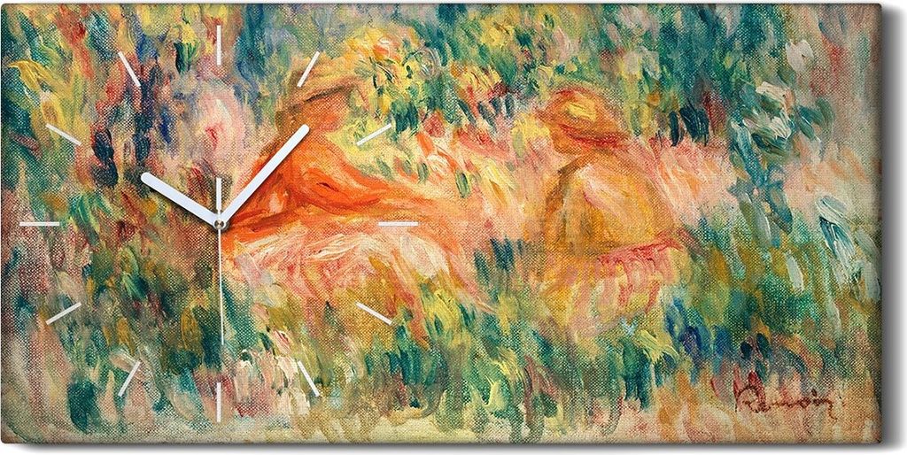 Wandbild Leinwand Bilder Wanduhr 60x30 Malerei Abstrakte Menschen Wiese Kunst - weiße Hände