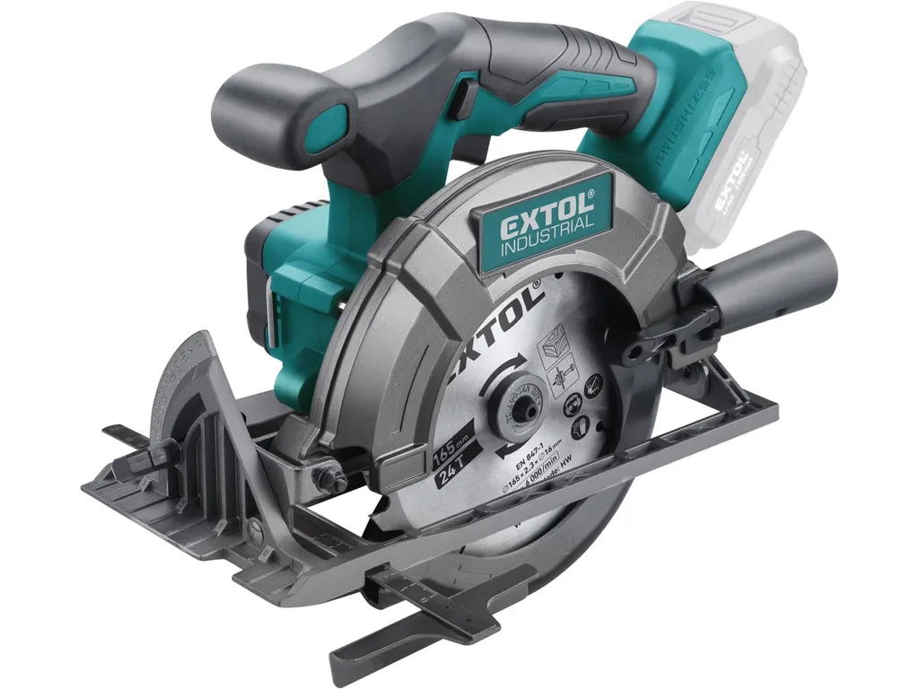 Sega circolare a batteria Extol Industrial (8791823) SHARE20V, 165mm, BRUSHLESS, 20V Li-ion, senza batteria e caricatore