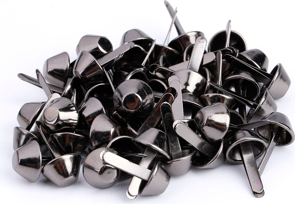 Nieten-Zubehör, 50 Stück, schwarz, 10mm, für Handtaschen, Lederhandwerk, Kegelfüße, Dekoration