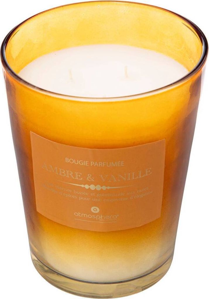 Duftkerze alma 855g glastopf bernsteinfarben  - Atmosphera Produktbild 