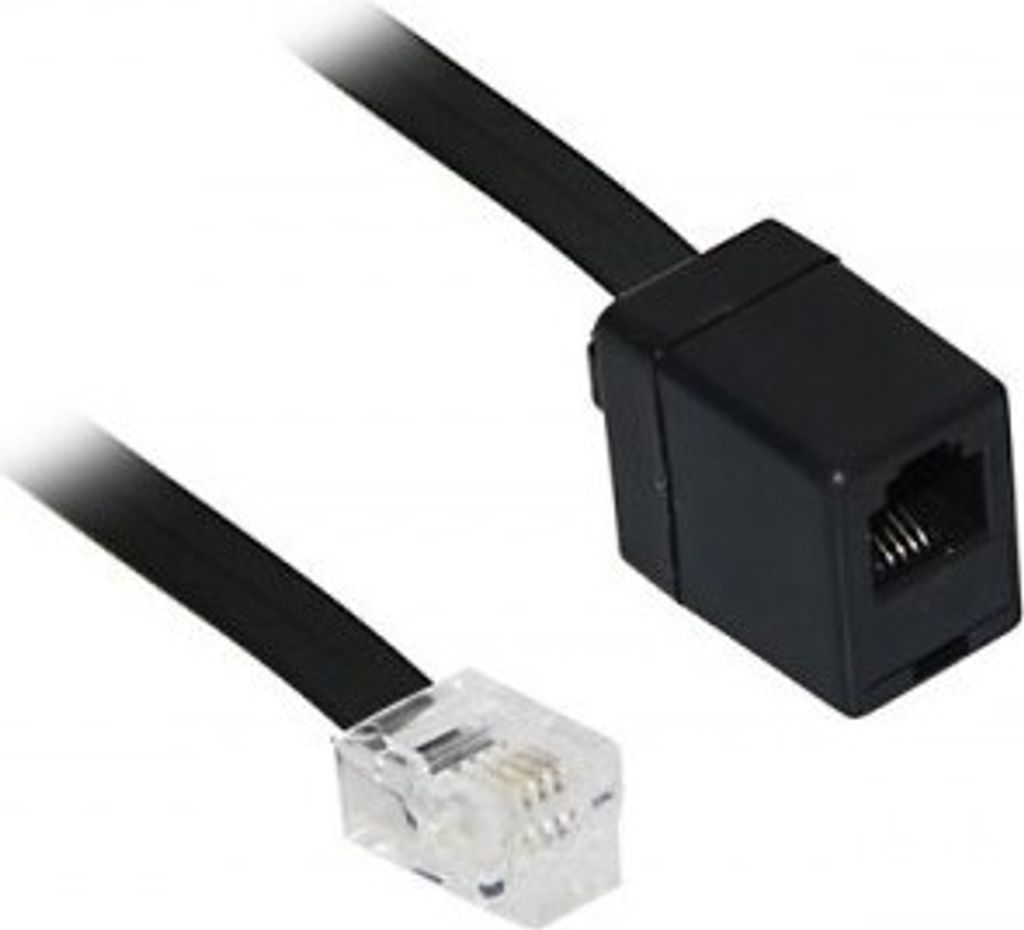GOOBAY Modularverlängerung, RJ11, schwarz, 6 m Produktbild 