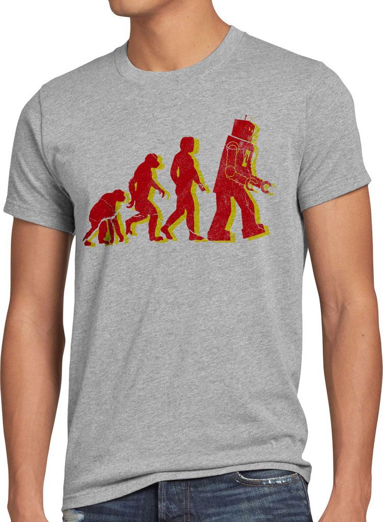 style3 Roboter Evolution Herren T-Shirt sheldon
