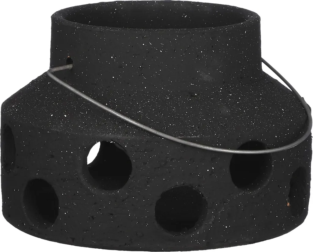 Photophore de Table Anthracite Pietra Mica Decorations - Diamètre 25cm