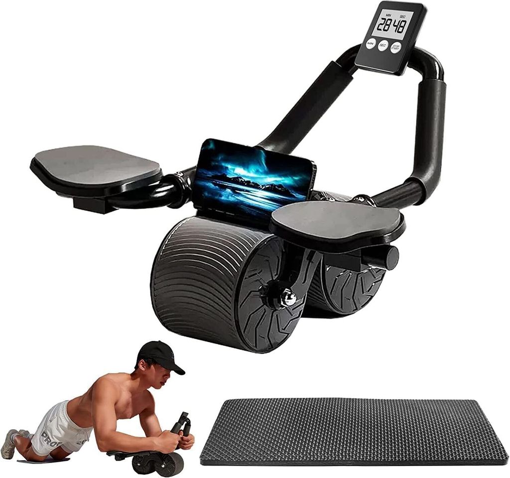 Bauchtrainer Bauchmuskeltrainer Automatisches Rebound Ab Rollenrad Bauch Trainer Wheel Bauchrolle Fitness Bauchroller