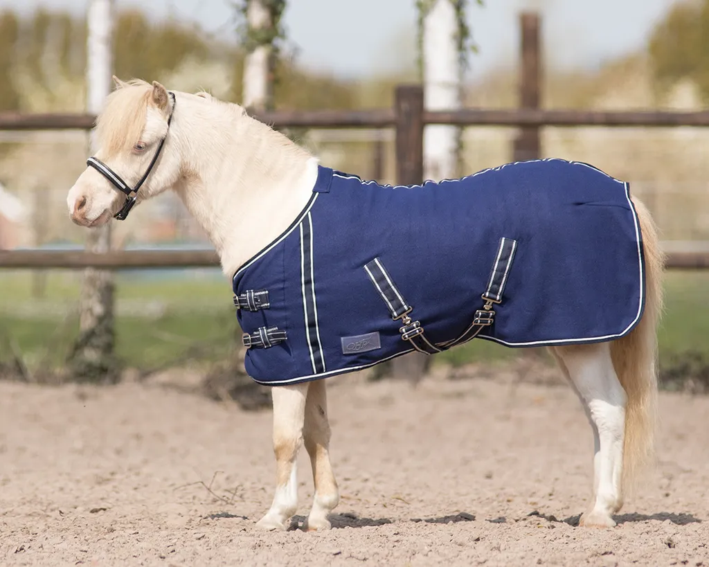 Coperta per Falabella Blu 105 cm - Pile Traspirante QHP Special