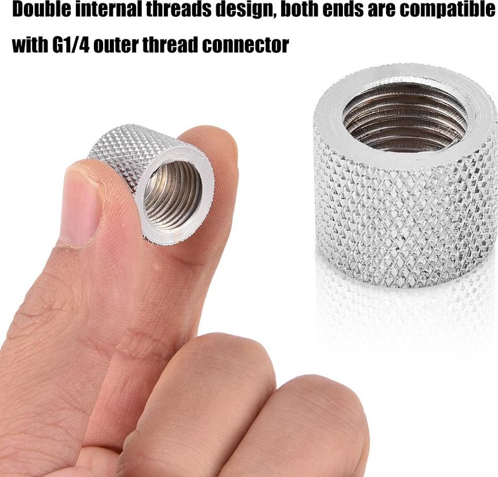 2 Stück Buchse zu Buchse G1/4 Gewinde Fitting Extender für PC Flüssigkeitskühlung