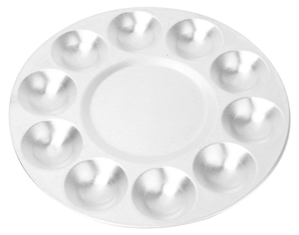 Aluminium-Mischpalette für Aquarellfarben, Zeichenpalette, Künstlerbedarf für Schüler (#02)
