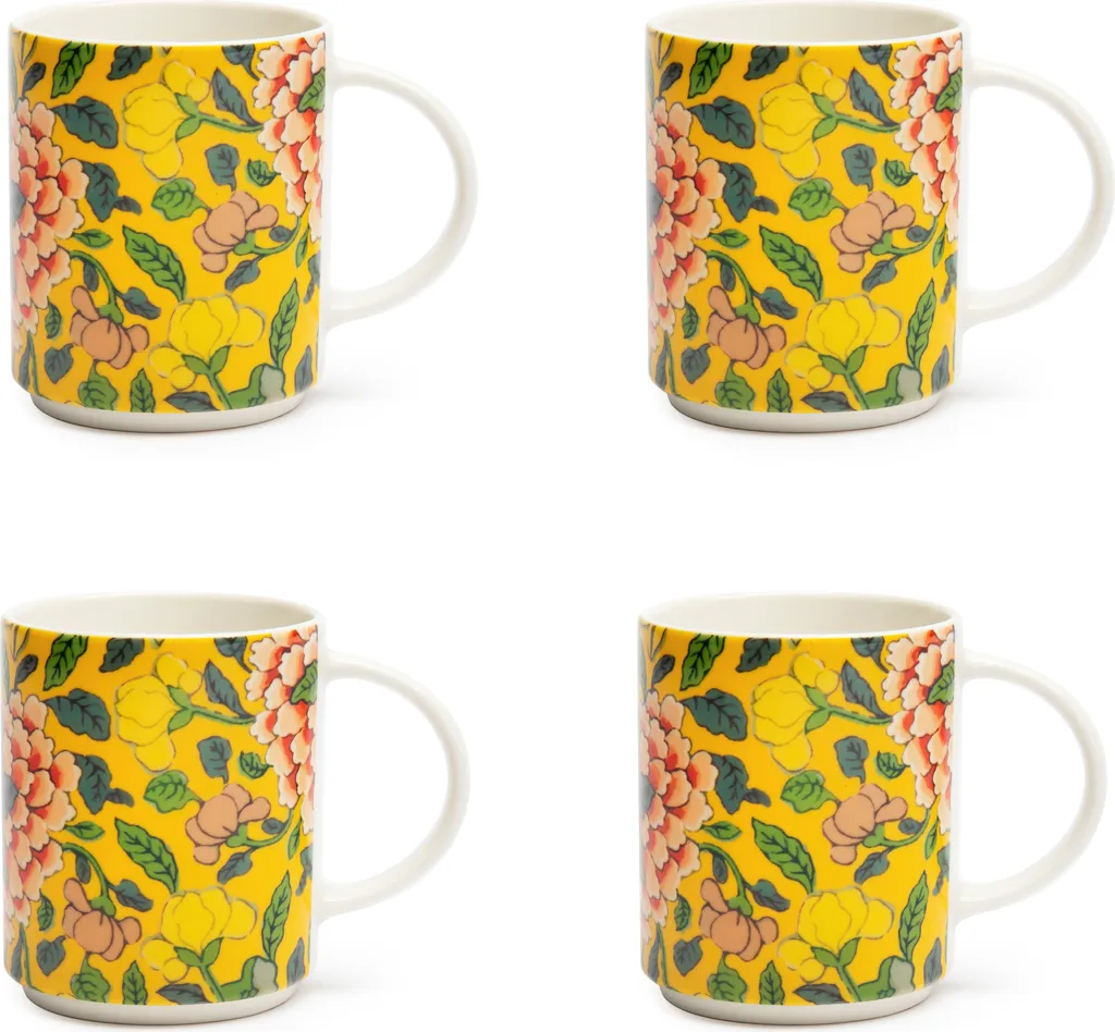 Excelsa La Via Della Seta: Set 4 Mug in Porcellana 30cl - Spirito Orientale