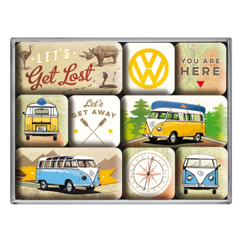 Nostalgic-Art - Set de 9 aimants - Volkswagen - VW Bulli - Image du produit 