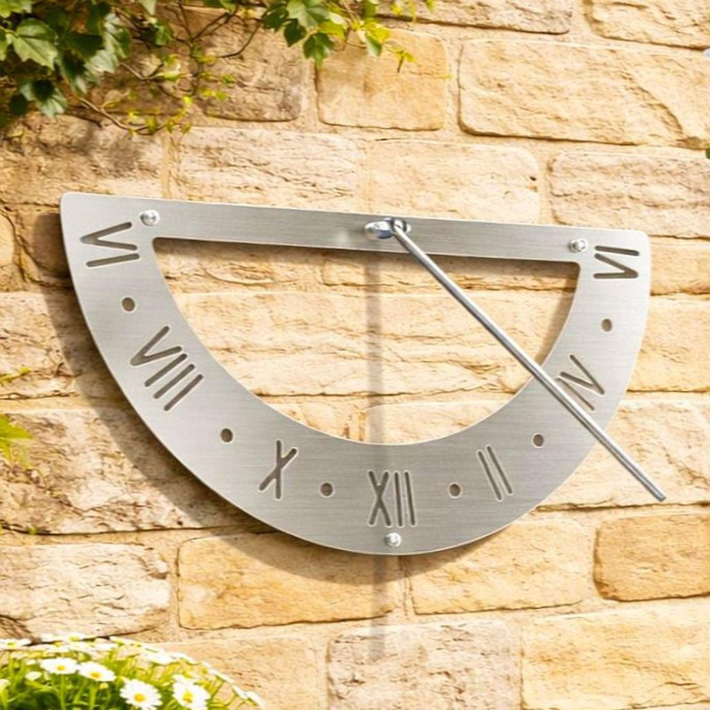 DanDiBo Cadran solaire de jardin en acier inoxydable mural Image du produit 