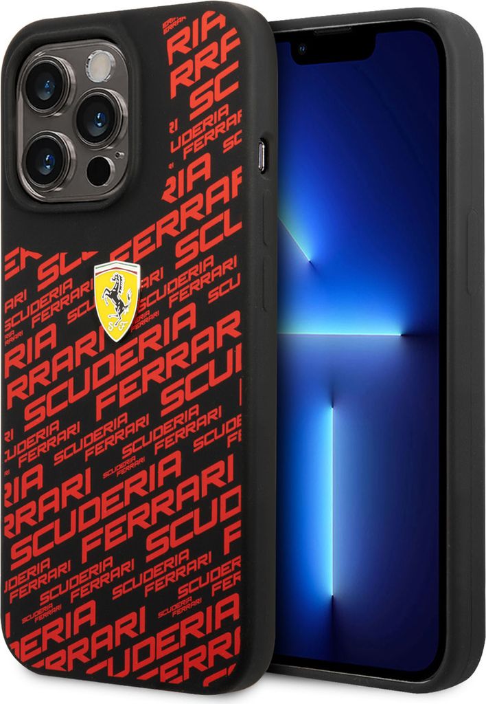 Ferrari iPhone 14 Pro Hardcase Backcover - Scuderia All-Over - Black