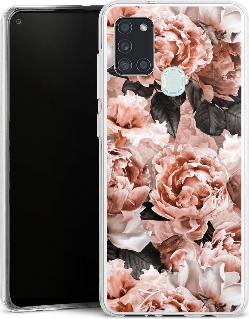 DeinDesign Handyhülle für Samsung Galaxy A21s Silikon Hülle Case Smartphone Schutzhülle Blume Rose Vintage