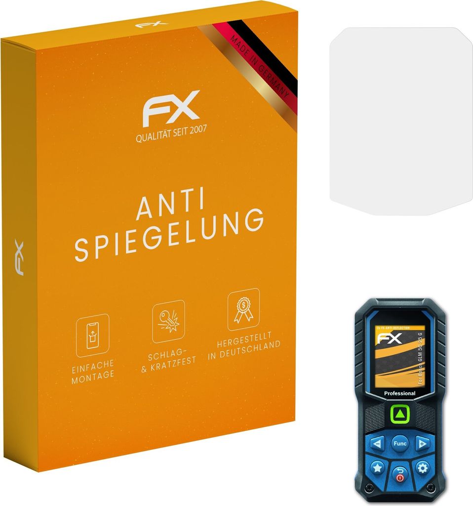 atFoliX FX-Antireflex 2x Schutzfolie kompatibel mit Bosch GLM 50-25 G Displayfolie