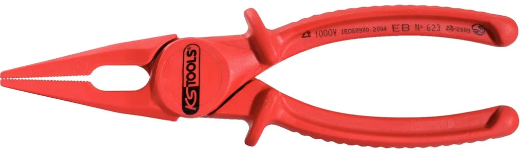 Pince à bec plat isolante 200 mm KS Tools 1171640 pour électriciens