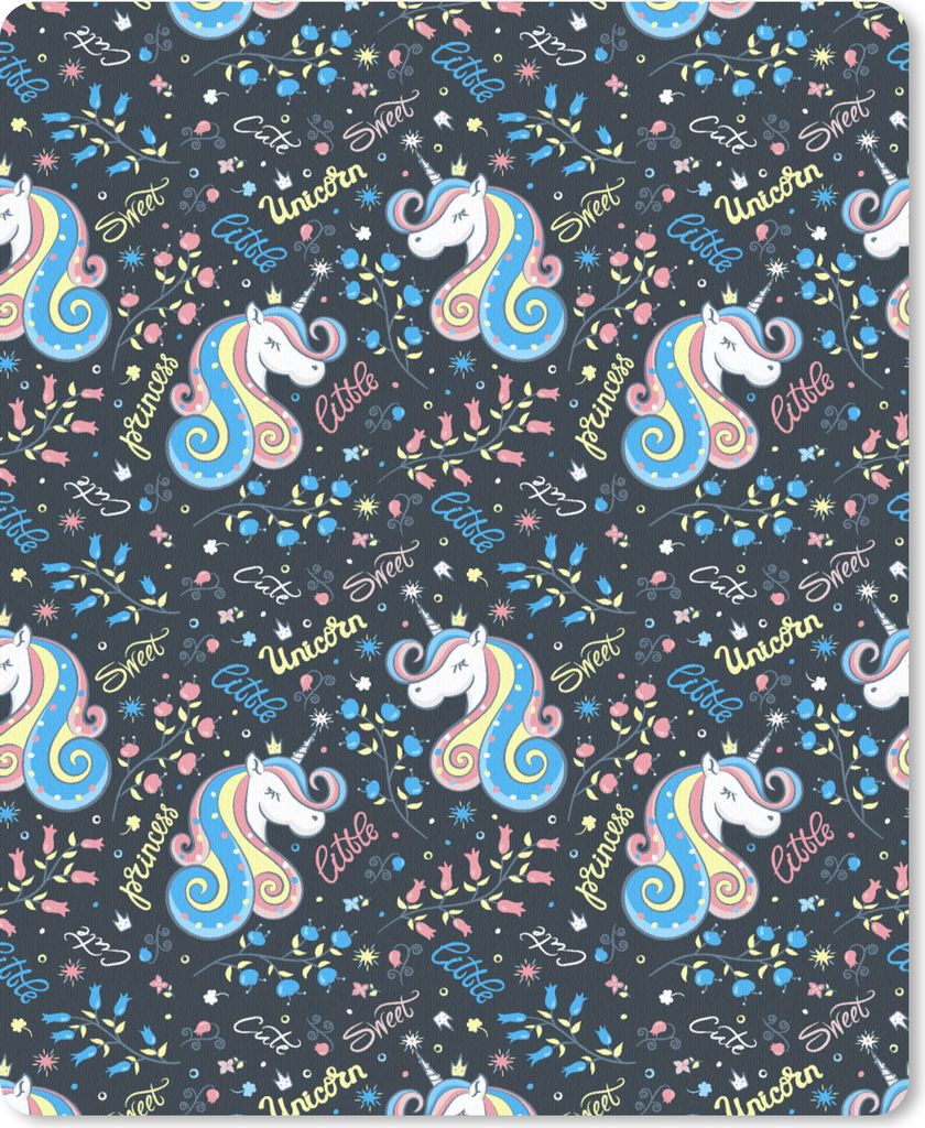 MuchoWow Mauspad Mousepad Einhorn - Zitat - Regenbogen - Muster 30x40 cm - Mousepads - Maus Mat - Pad - Mausunterlage - Mausmatten