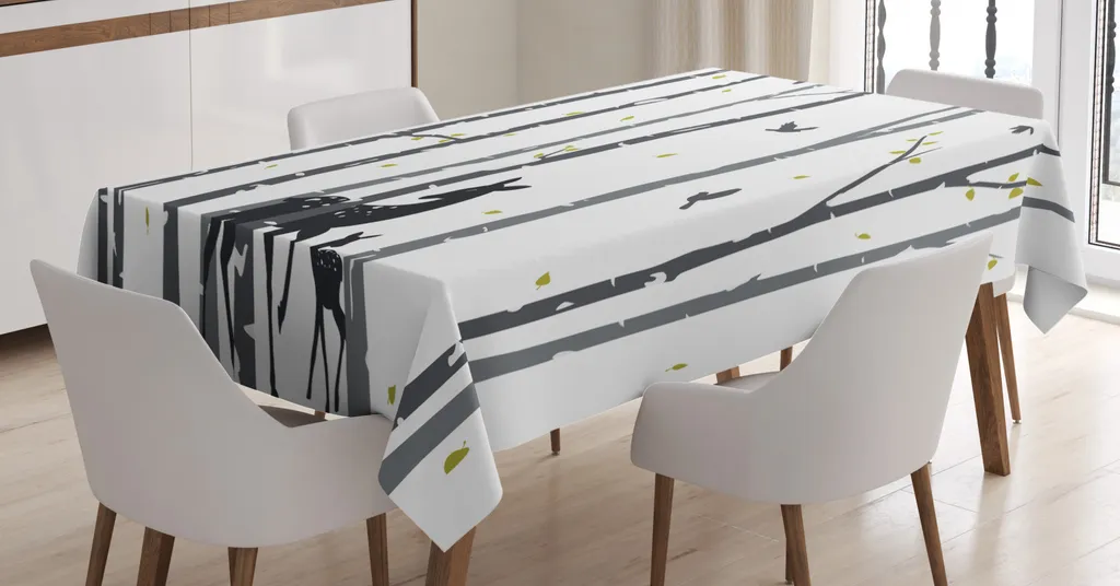 Abakuhaus Tovaglia Hirsch Doodle 140x240 - Antimacchia Bosco Moderno