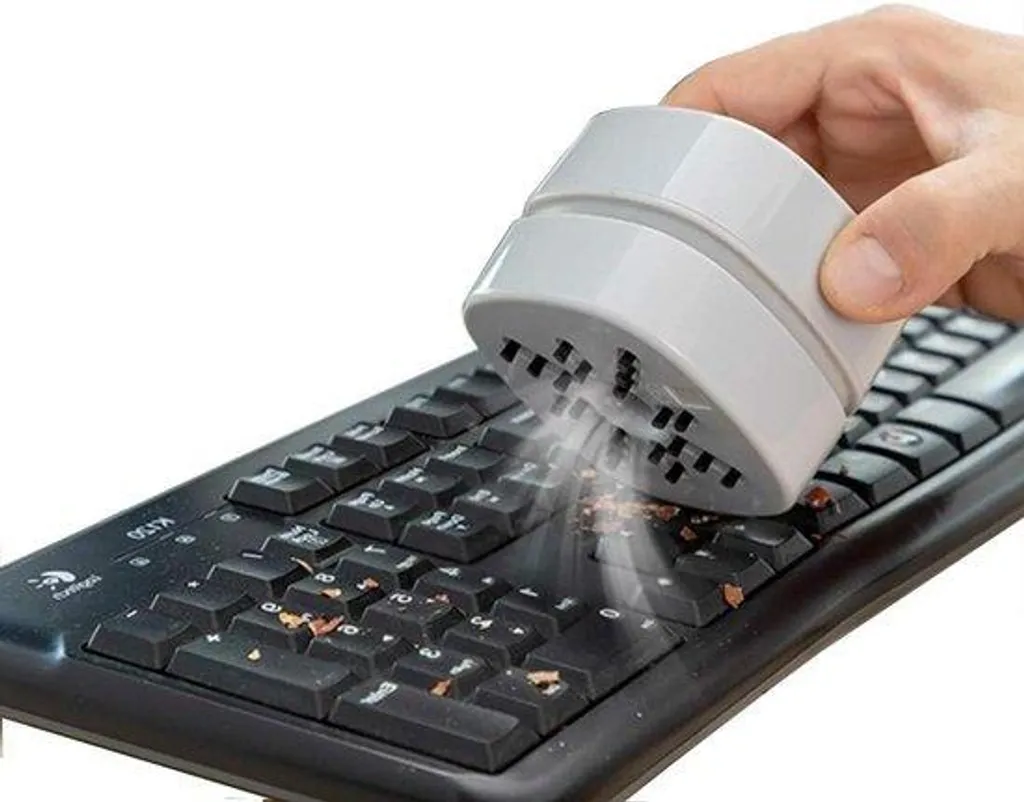 Mini aspirateur de bureau portable V2 sans fil pour miettes et clavier