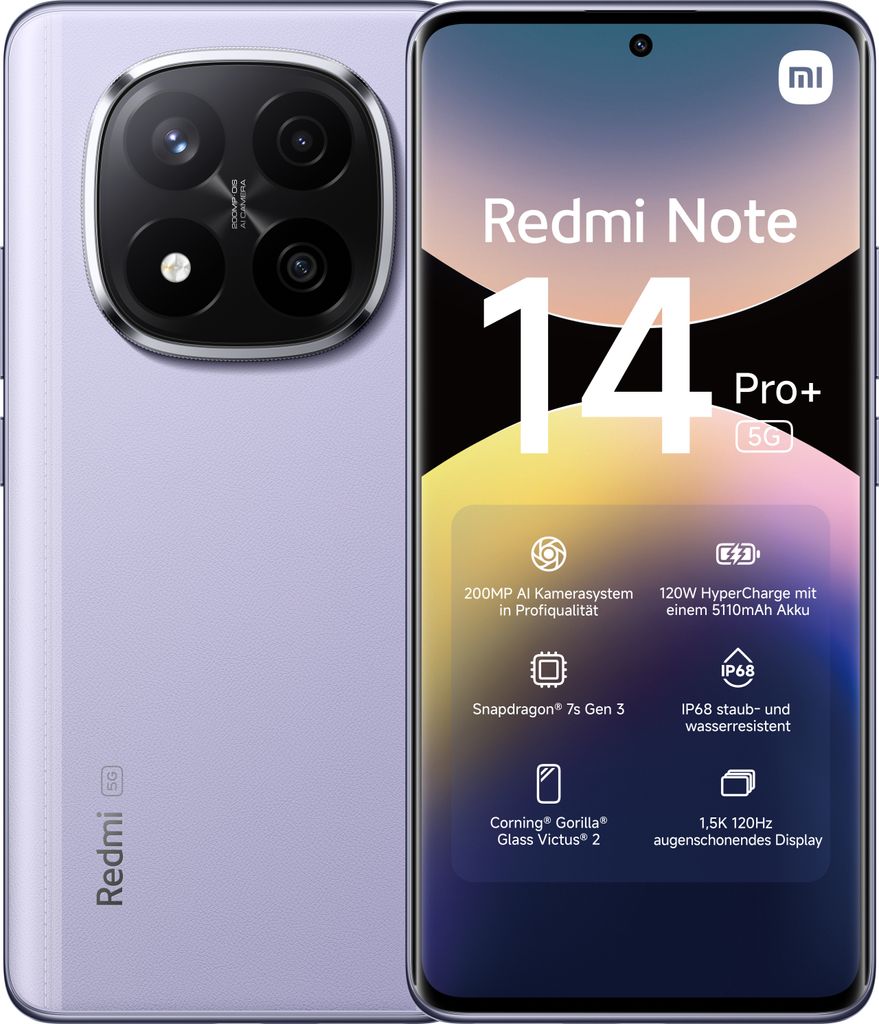 Xiaomi Redmi Note 14 Pro+ 5G, 16,9 cm (6,67"), 2712 x 1220 Zdjęcie produktu 