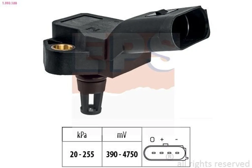 Capteur Pression Suralimentation EPS 1.993.188 pour Audi A4 A5 et Seat