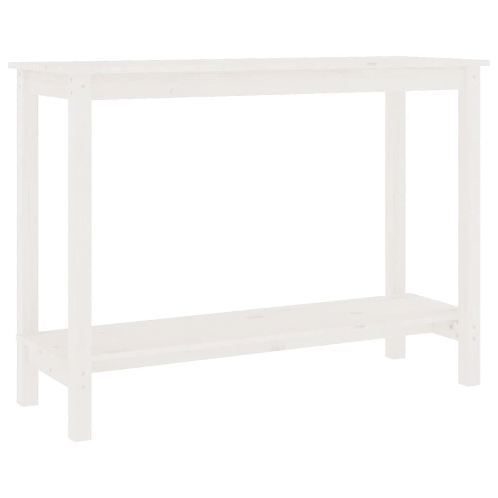 vidaXL Konsolentisch Weiß 110x40x80 cm Massivholz Kiefer Produktbild 