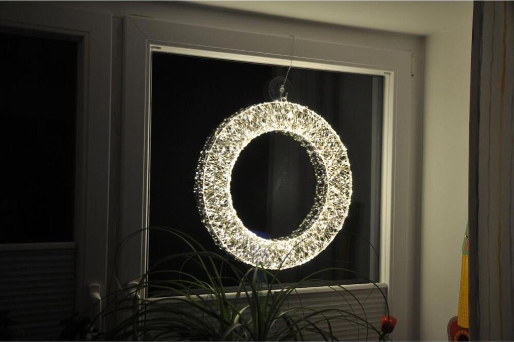 LED Lichterkranz Ø 50 cm mit 1440 Mikro LEDs | Timerfunktion 6/18 Std. | Metallkranz IP44 Netzbetrieb | für Innen & Außen | 6er Set Weihnachtsdeko