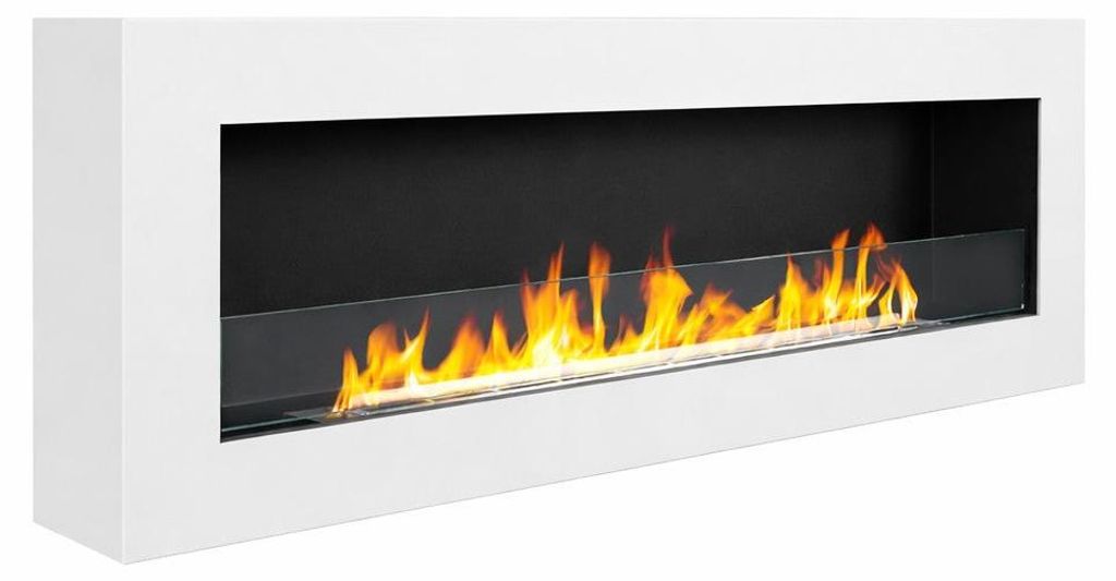 Wand-Bioethanol-Kamin Biokamin 120x40 SIENA 120 Weiß
