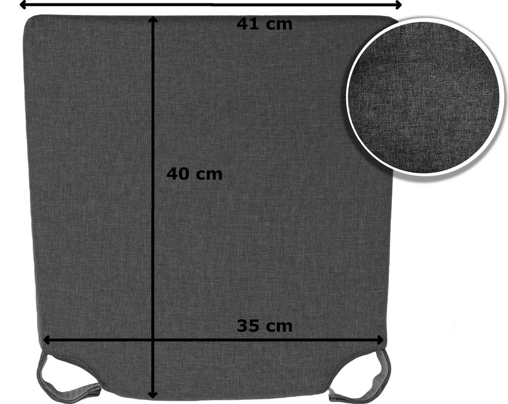sunnypillow 4er Set Stuhlkissen mit Klettverschluss Produktbild 4