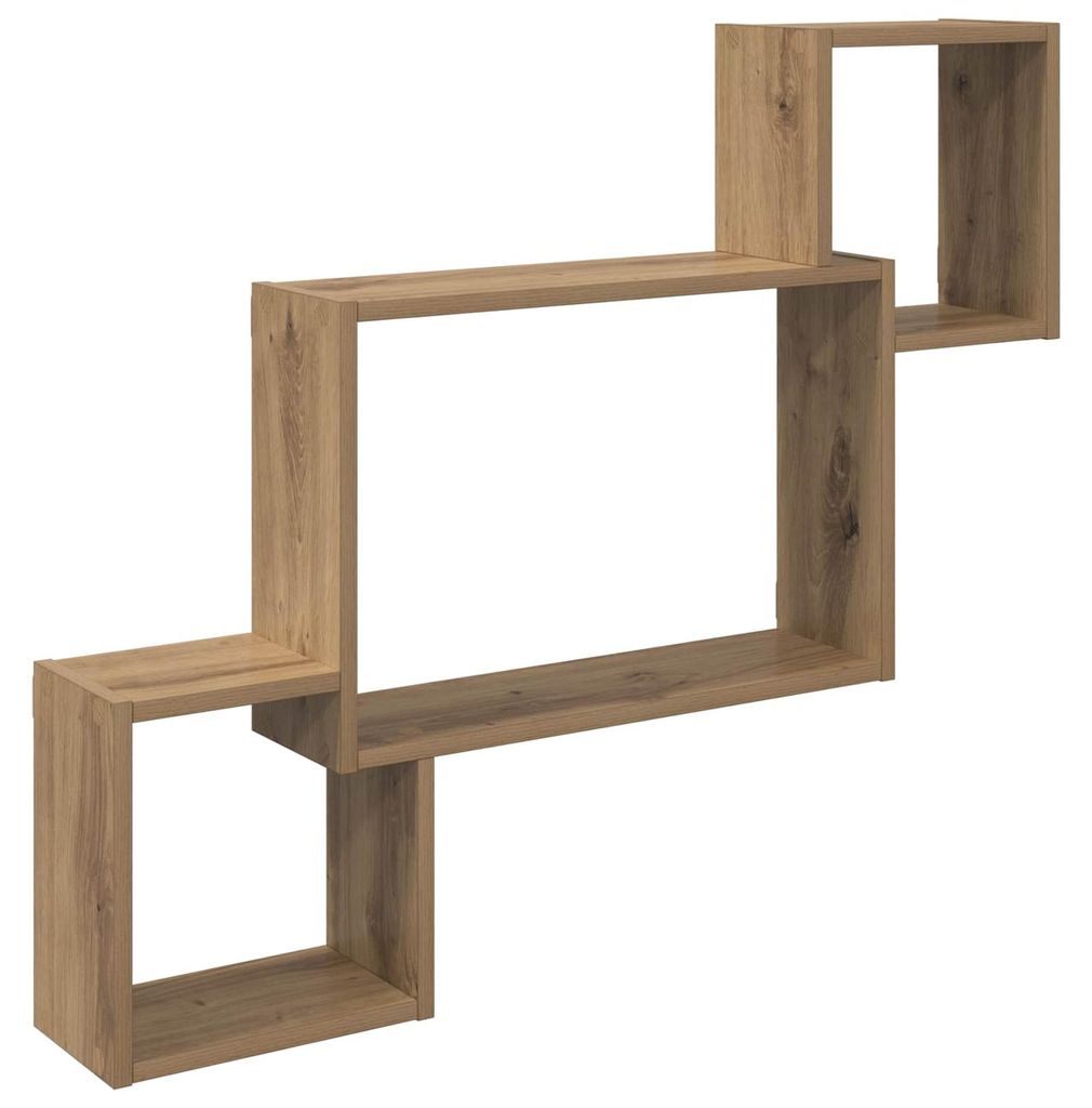 vidaXL Wandregal Wandhalterung Artisan-Eiche 91,5 x 15 x 76 cm