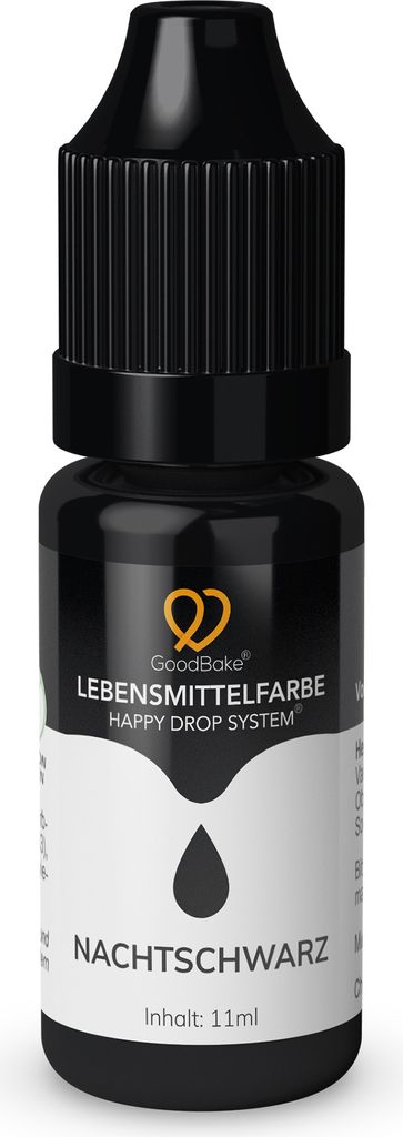 GoodBake Lebensmittelfarbe Schwarz, hochergiebig, zuckerfrei, vegan, zum Backen