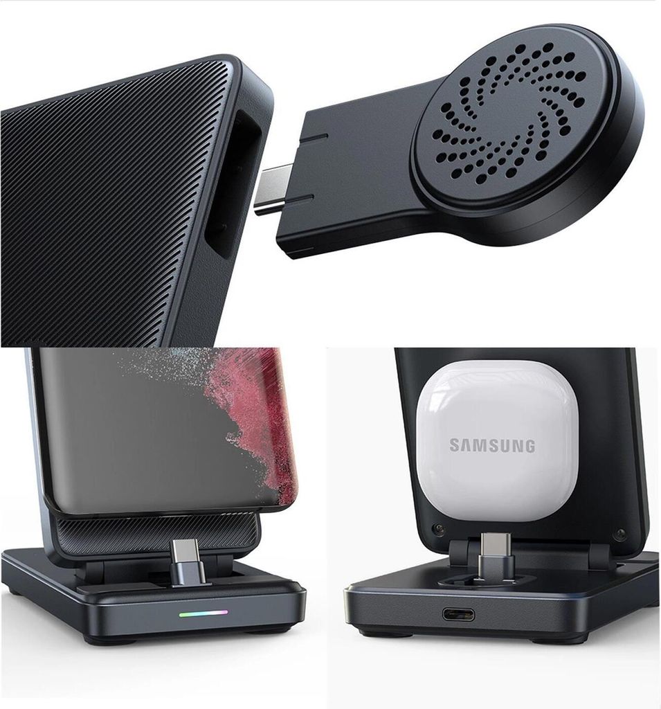 4v1 Samsung Galaxy Nabíjecí stanice USB C Hodinky Nabíječka Obrázek produktu 4