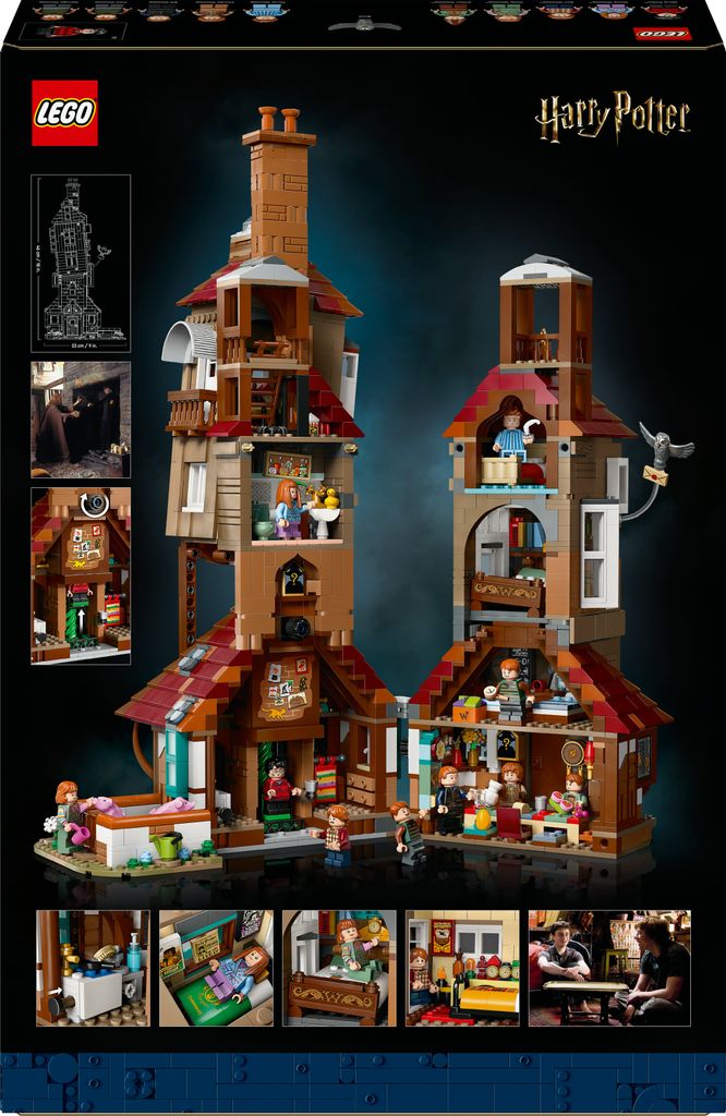 LEGO Harry Potter Der Fuchsbau – Sammleredition, Haus der Weasleys, Bauset zum Sammeln, 10 Minifiguren sowie die Eule Errol, Geschenk für erwach...