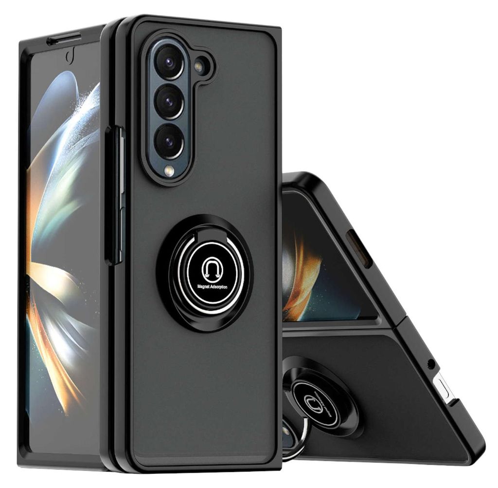 Per Samsung Galaxy Z Fold5 5G TPU / PC Design Ring Magnet Immagine del prodotto 