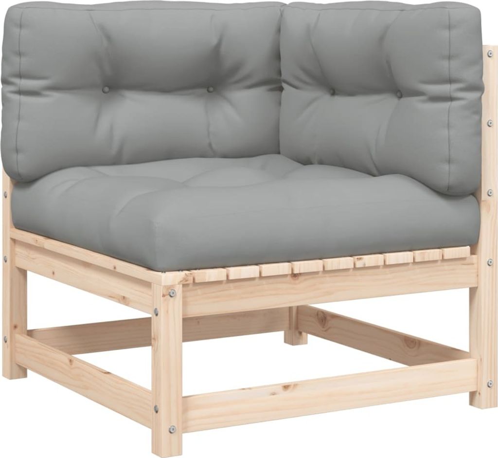 "2026 Aktion" Garten-Ecksofa - Balkonmöbel/Loungeset - elegantes Design - mit Kissen Massivholz Kiefer - Gartensofas NeuMöbel627129