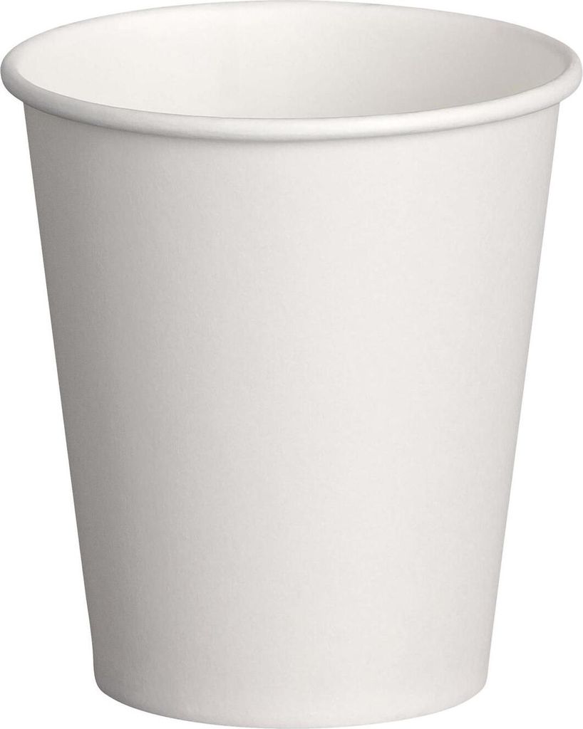 200x Kaffeebecher 'Coffee To Go' Pappbecher 100% ohne Kunststoff weiß 300ml