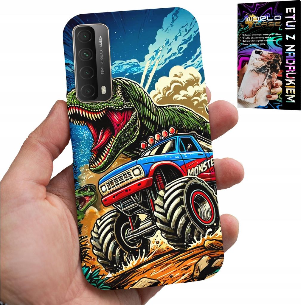 Gehäuse Für Huawei P Smart 2021 - Dinosaurier Im Monstertruck-Design Für Kinder