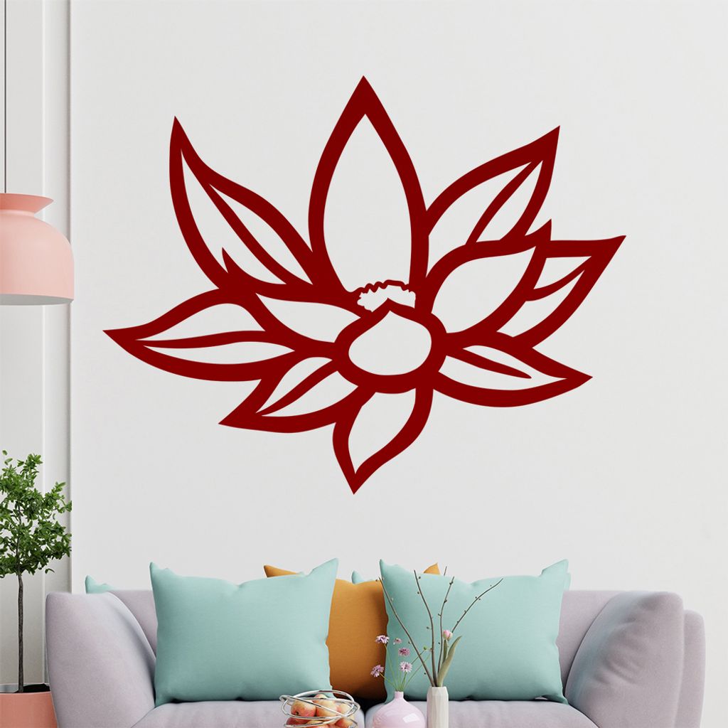 KIWISTAR Lotusblüte Wandtattoo in 6 Größen - Wandaufkleber Wall Sticker - Dekoration, Küche, Wohnzimmer, Schlafzimmer, Badezimmer