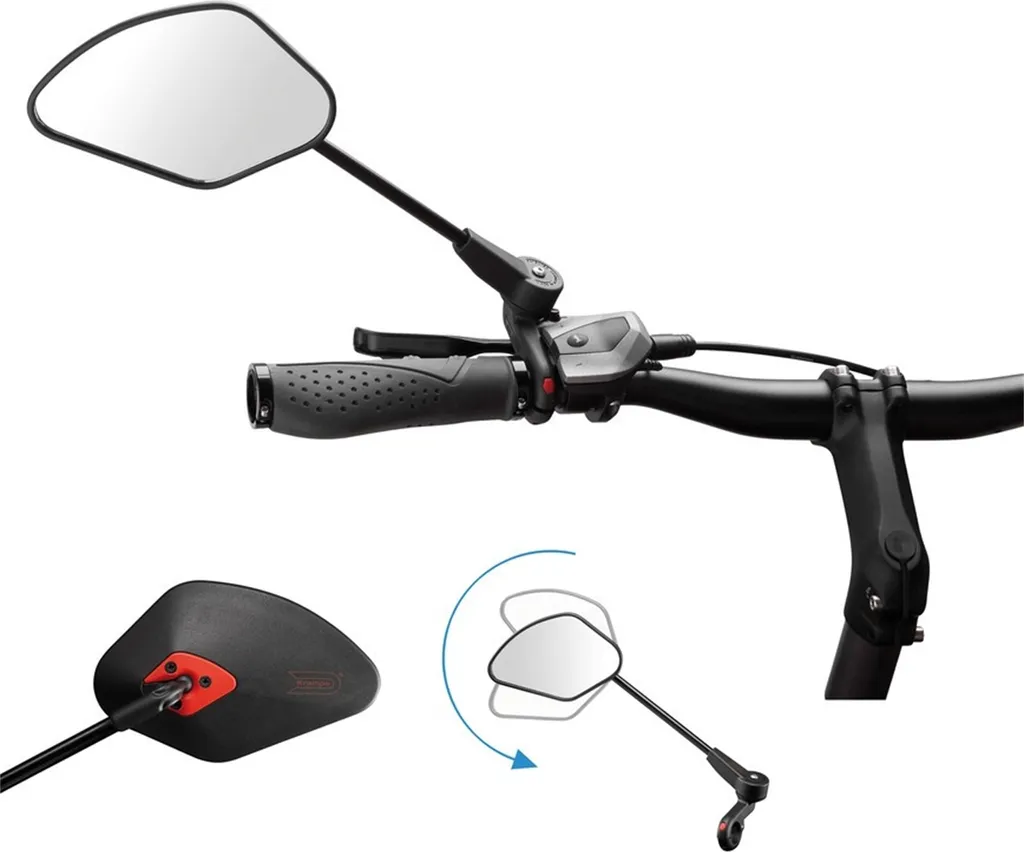 Rétroviseur vélo Krampe KF Sport Type A serrage extérieur moyen noir