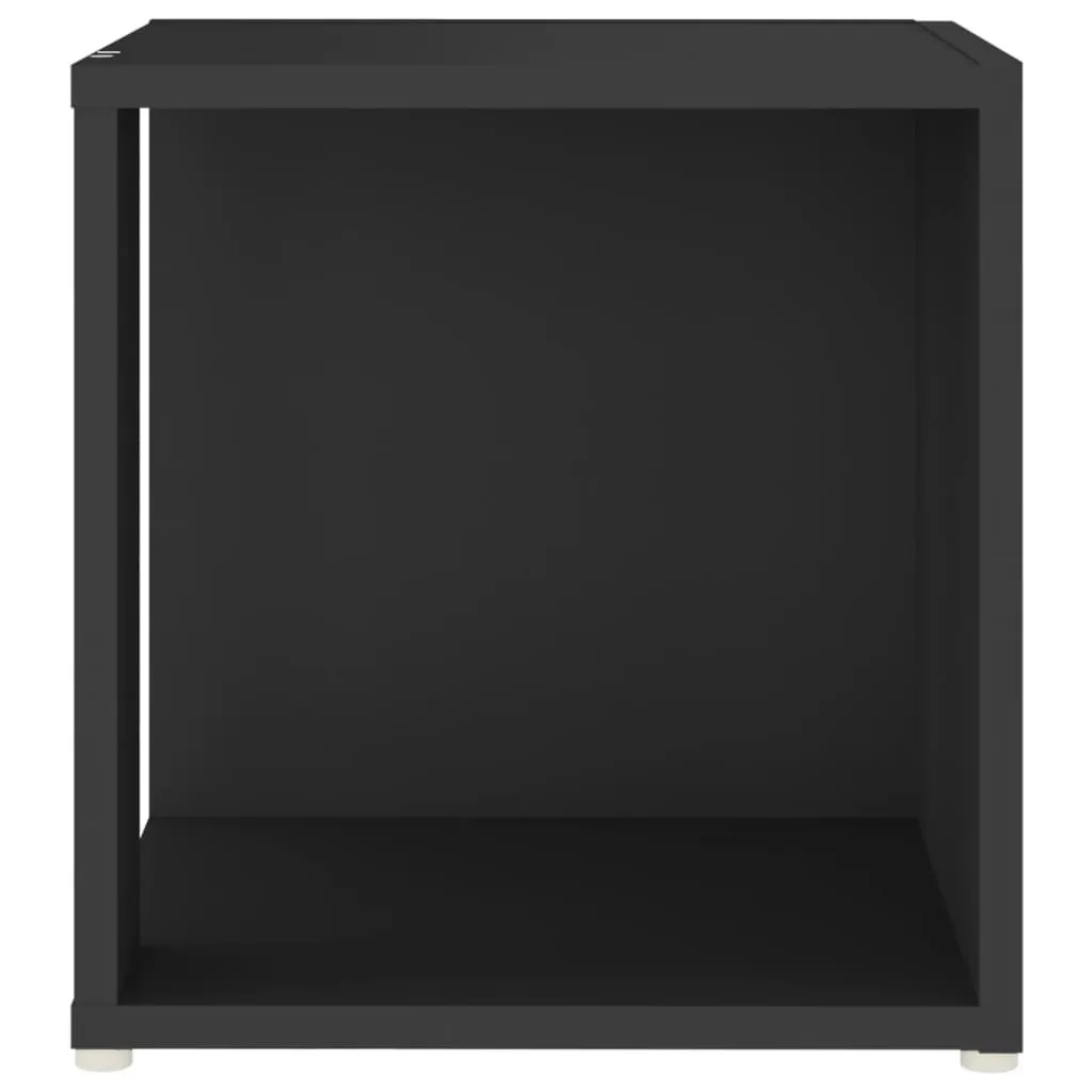 Petite table basse d'appoint noire 33x33 cm idéale pour studio et coin - 4