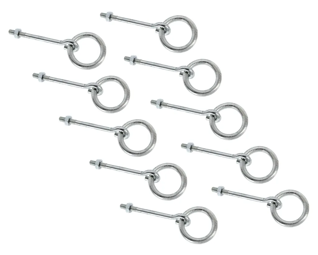 Anneau de fixation pour jardin et atelier 130 mm Ø45 mm - Lot de 10