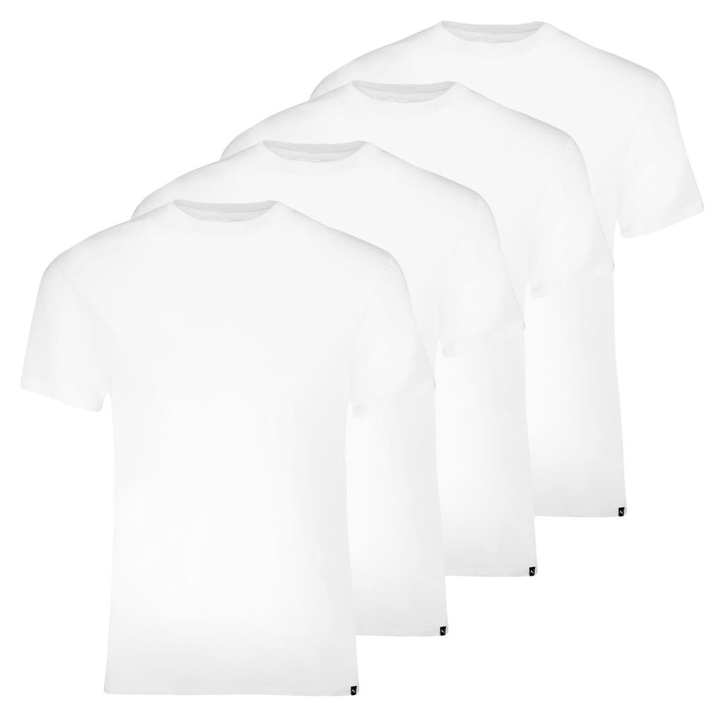 4er Pack PUMA Herren C-Neck T-Shirts Pure Baumwolle