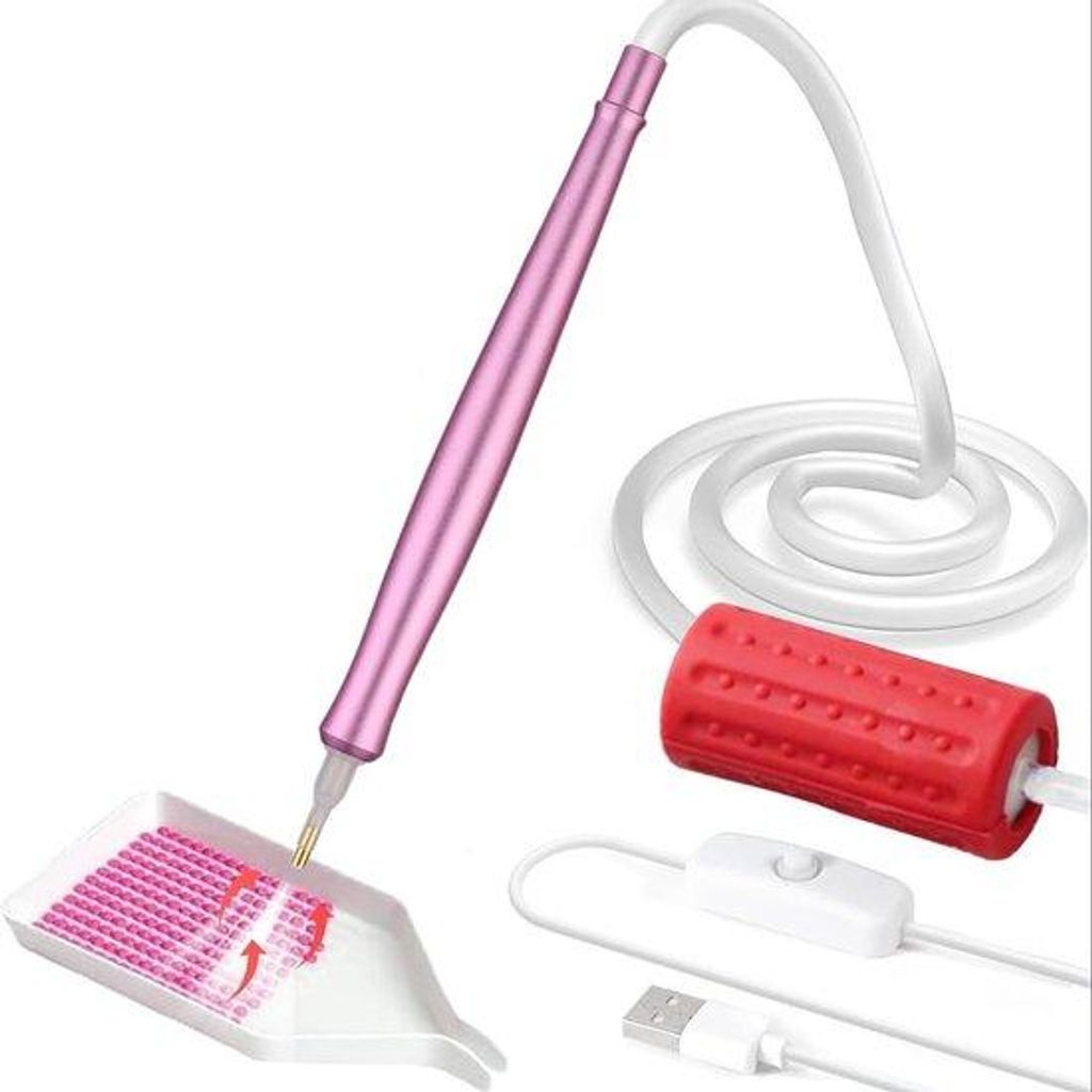 Elektrisches Diamantschilder-Set für USB, rote Diamantschilder, Diamant-Verf-Gerät