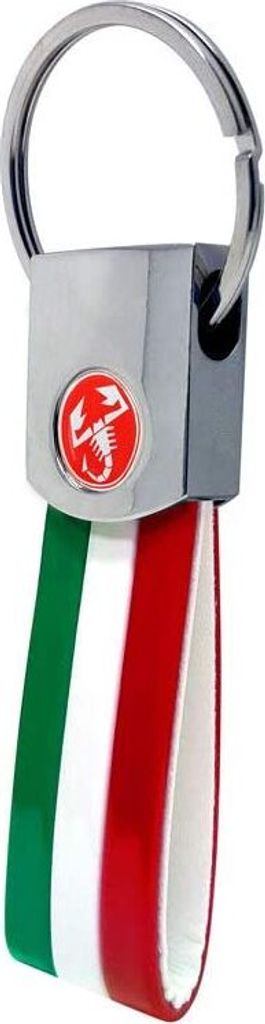 Abarth Offizielle Schlüsselanhäng, Roter Skorpion und Italien Trikolore