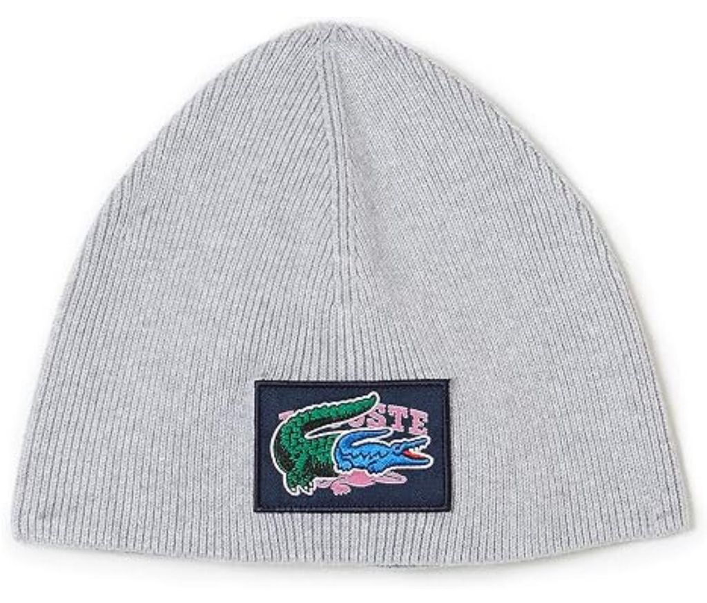Gorro uni Lacoste de lana texturizada (RB0001) - Gris Imagen del producto 